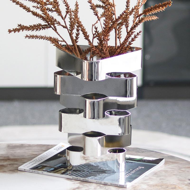 Легкая роскошная дизайнерская нестандартная декоративная ваза, высококлассная художественная цветочная композиция, кабинет, гостиная, винный шкаф, вход, украшения