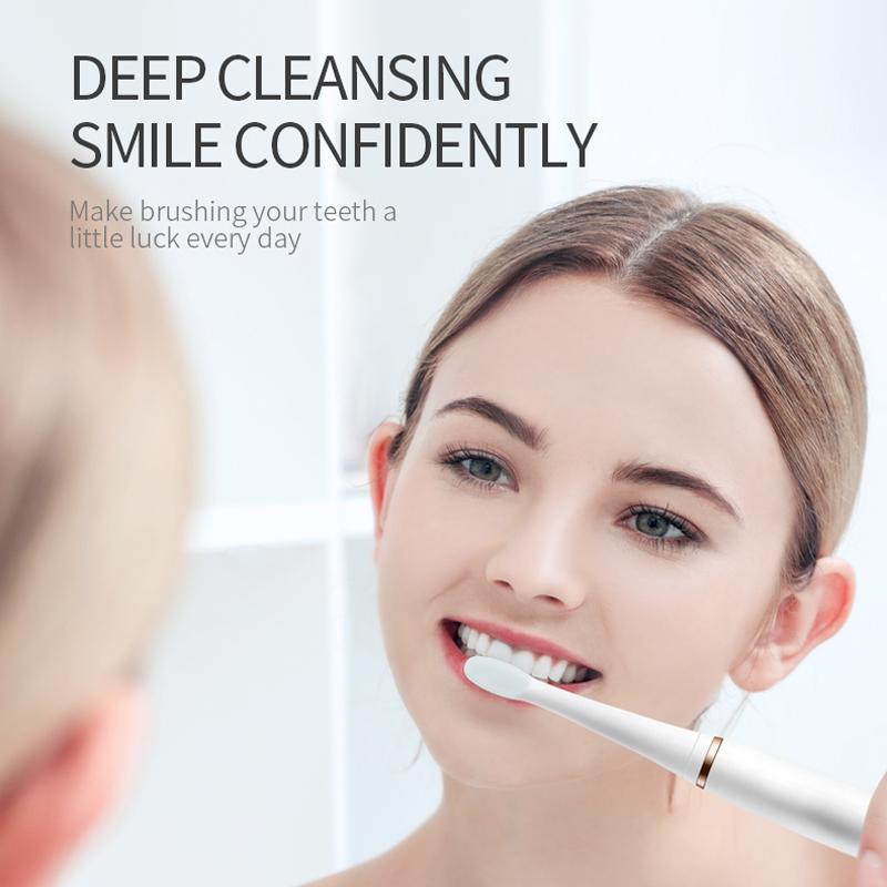 K-SKIN KD300 Звуковая электрическая зубная щетка Зубная щетка для взрослых и детей Звуковая электрическая зубная щетка 4 режима 3 насадки