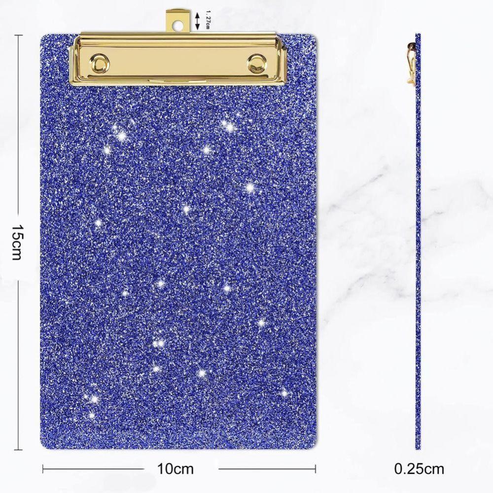 Writing Tablet Glitter Writing Clipboard With Low Profile Gold Clip File Folder Student