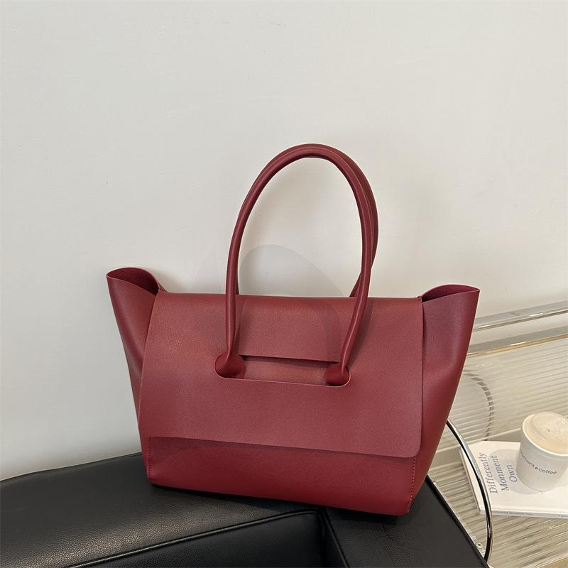 Большая сумка, женская универсальная осенняя сумка из мягкой кожи через плечо, большая вместимость, сумка-тоут High Sense Commuter