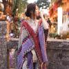 Ethnic Style Knitted Shawl Cape
