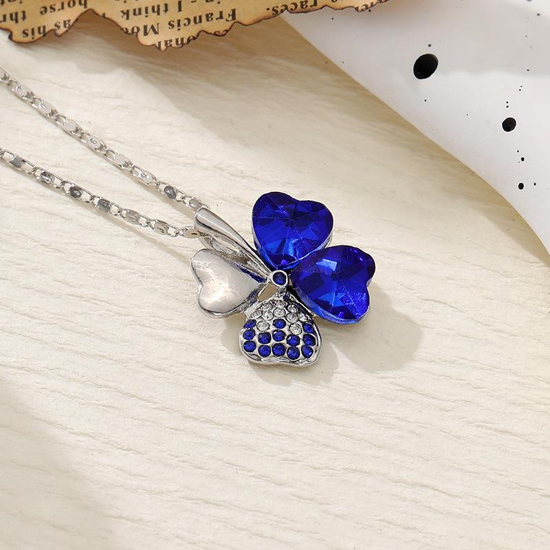 Модные ювелирные изделия, хрустальные свадебные аксессуары, ожерелье на ключицу, ожерелье «Клевер на удачу», роскошное женское ожерелье высшего качества