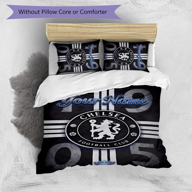 3pcs C-Chelsea Cover Set - Personalized Name, HD Printed Bedding with 1 Cover and 2 Pillowcases - Perfect for Home Decor, Easy Care