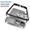 Aluminum Metal Frameless Bumper Camera Lens Protector Case for iPhone 16 Plus 15 14 13 Pro Max Shockproof Hybird Silicone Cover