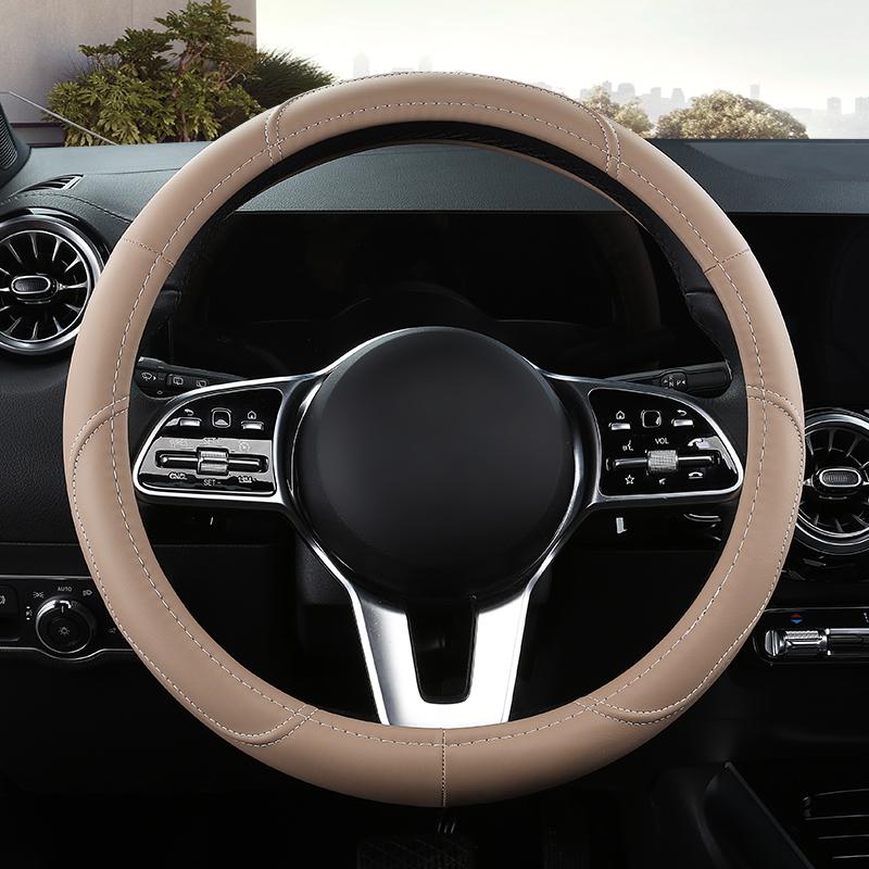 Чехлы на руль автомобиля, противоскользящие 38 см, кожаный чехол на руль, защитный чехол на руль автомобиля