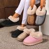 Women's Flat Warm Faux Fur Snow Boots Winter New Lightweight Slip On Ankle Boots Woman Comfortable Non Slip Slip On Cotton Shoes