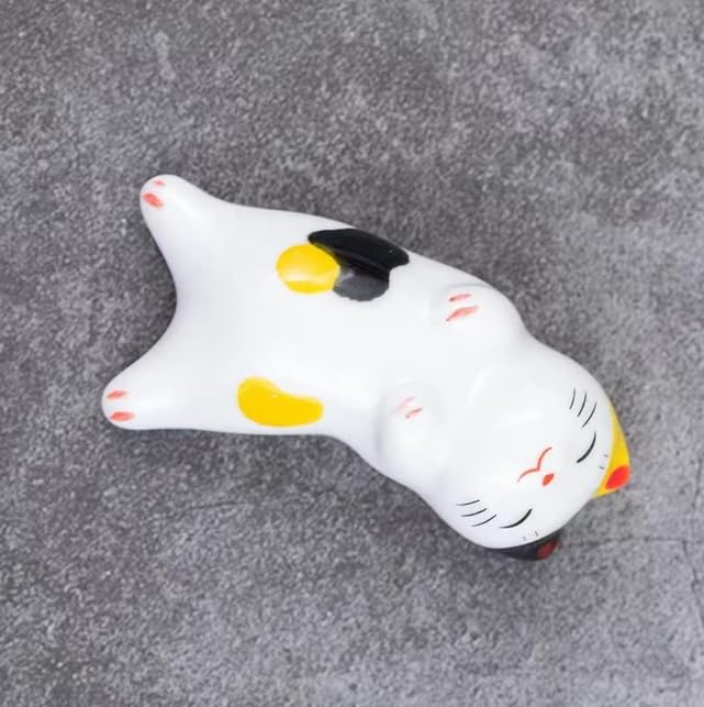 AEOLK Cat Chopstick Lucky Chopstick Cat Chopstick Cute Perfect for Family Dining Living Room Rest, Cat, Rest, Pillow, Ceramic, Decoration, Izakaya,