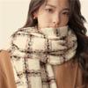New High End Versatile Korean Version Autumn and Winter Plaid Student Scarf for Men and Women Versatile Retro Thickened Warm Scarf for Men
