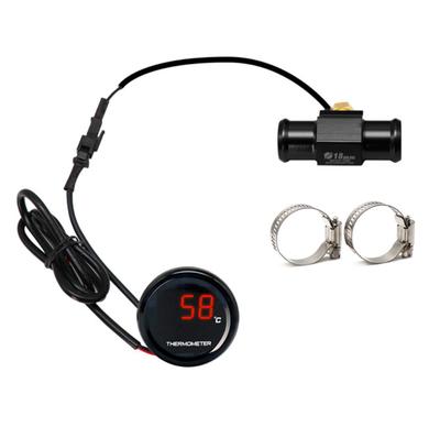Универсальный мотоциклетный термометр, приборы, температура воды, температура, светодиодный цифровой дисплей, датчик, метр, с адаптером датчика температуры 16 мм