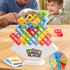 1 Set Building Block Stacking Game Fine Motor Skills Multiple Players Interactive Kids Educational Brick Stacking Balance Tower Toy Toddlers Boys
