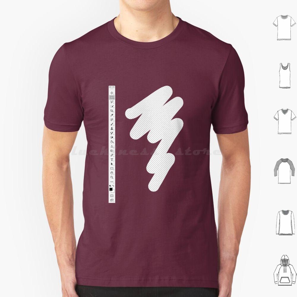 Photoshop Transparency T Shirt Big Size 100 Cotton Photoshop Brush Eraser Transparency Palette Illustrator