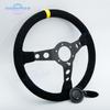 JDM 350mm 14Inch Car Steering Wheel Suede Leather Drift Racing Game Steering Wheel Car Sport Sim Steer Wheel for Universal