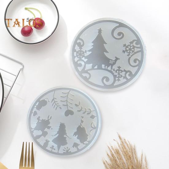 Форма для коврика для чашки, антипригарная декоративная форма, 9 стилей, полезная форма для коврика для чашки в форме рождественской елки на Рождество