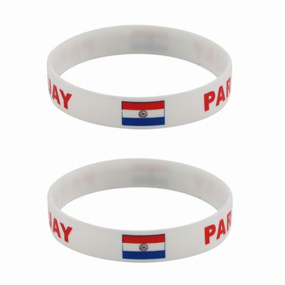 2 шт., силиконовые браслеты с флагом Парагвая, браслет для спортивных игр, национальные флаги, ремешок на запястье для мужчин и женщин, мотивационная резинка, модные аксессуары, подарки