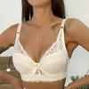 36-46 размера плюс женский ультратонкий бюстгальтер на косточках пуш-ап кружевные бюстгальтеры бюстгальтер большая грудь сплошной цвет 3/4 большая чашка
