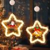 Yousheng Рождественская звезда световое украшение на батарейках рождественская елка подвесные украшения светодиодная подсветка подвеска для оконной двери настенная рождественская елка