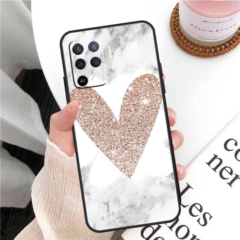 Чехол в стиле Rose Gold для Oppo A18 A74 A57 A17 A77 A38 A58 A78 A98 A54 A94 A80 A60 A40 A96 A76 A16 A15 A5 Pro