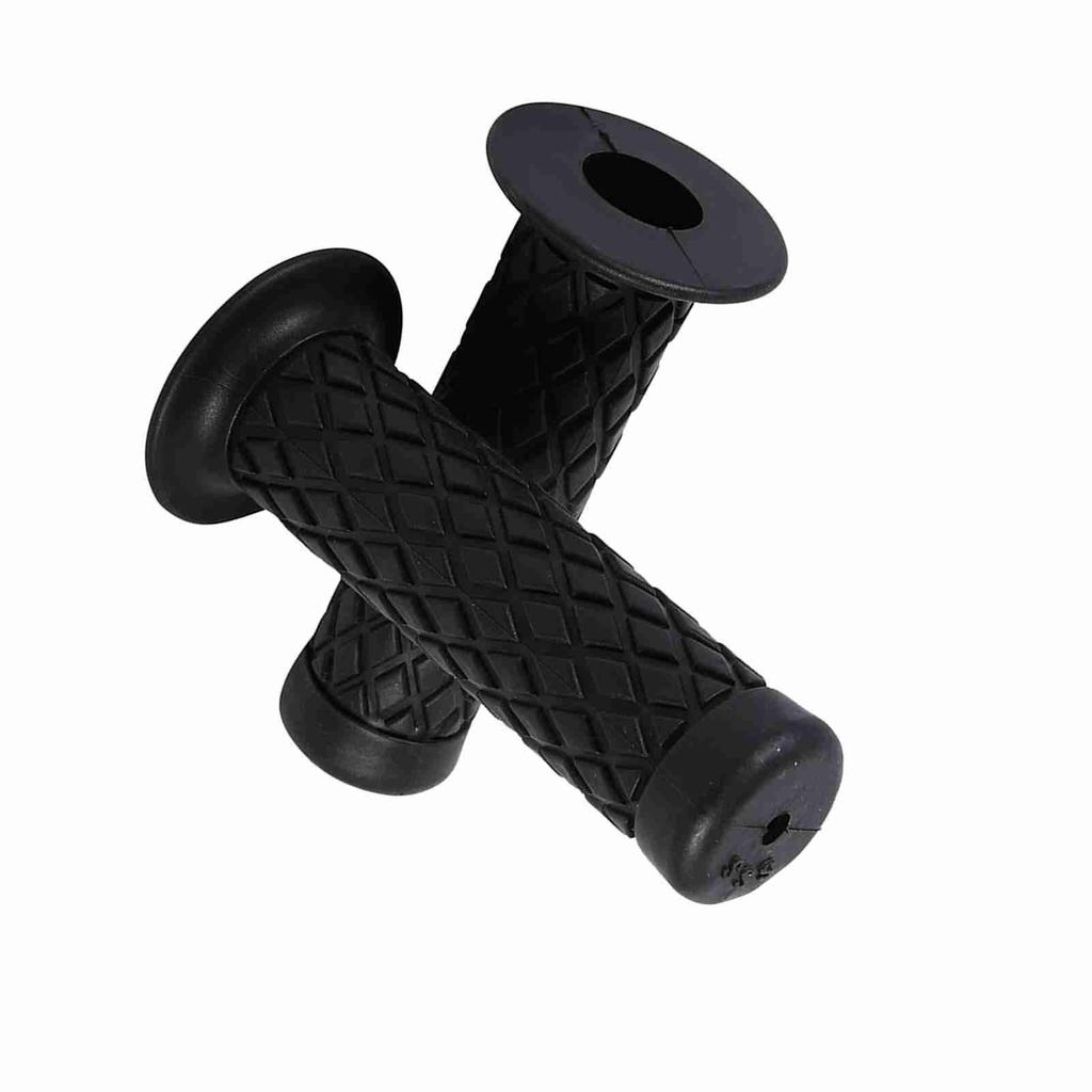22mm 7/8"   Vintage Soft Rubber Handle Bar Hand Grips For Motorcycle Dirt Bike Black