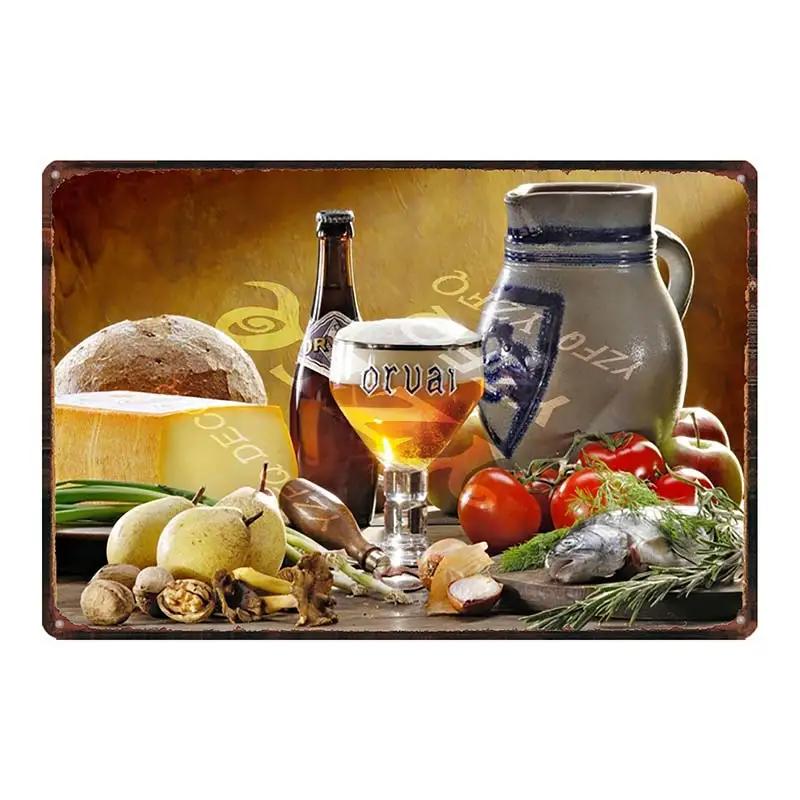 Belgian Beer Orval  Metal Tin Signs Retro Shabby Chi Plates For Wall Bar Home Pub Art Kitchen Coffee  Decor 30X20CM DU-8523B