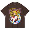 230 г/м² 100% хлопок Sailor Moon V8 Принт Минако Унисекс Тяжелая хлопковая футболка