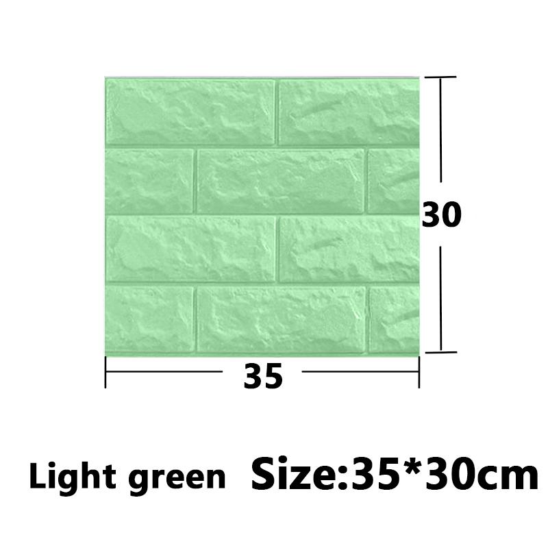 Self-adhesive 3D Wall Stickers of Brick Wall Stickers for Children's Room Warm Bedroom 5PCS 35x30cm/13.7x11.8inch