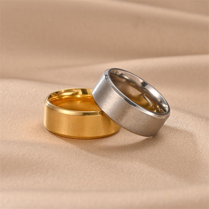 Planted Oblique Scrub Titanium Steel Ring Male Couple Ring Gandal Jewelry