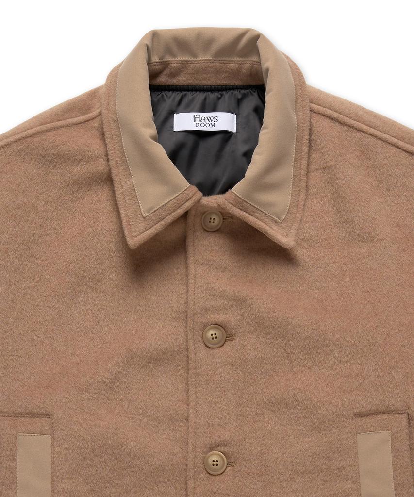 Flawsroom Wool Blend Bomber Jacket Pink Beige