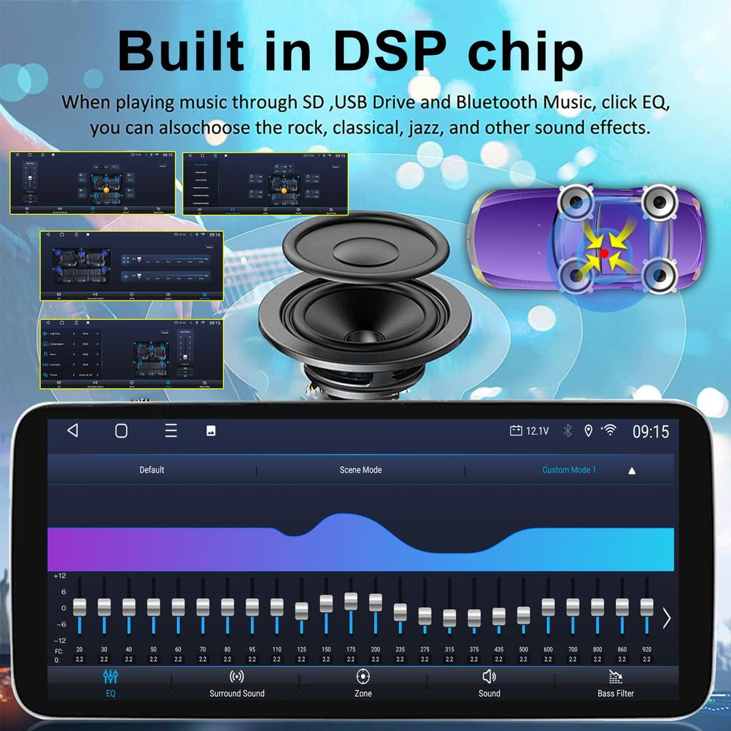 12,3-дюймовый сенсорный экран беспроводной Carplay для Ford Fiesta 2009-2014 GPS-навигация Bluetooth 4G