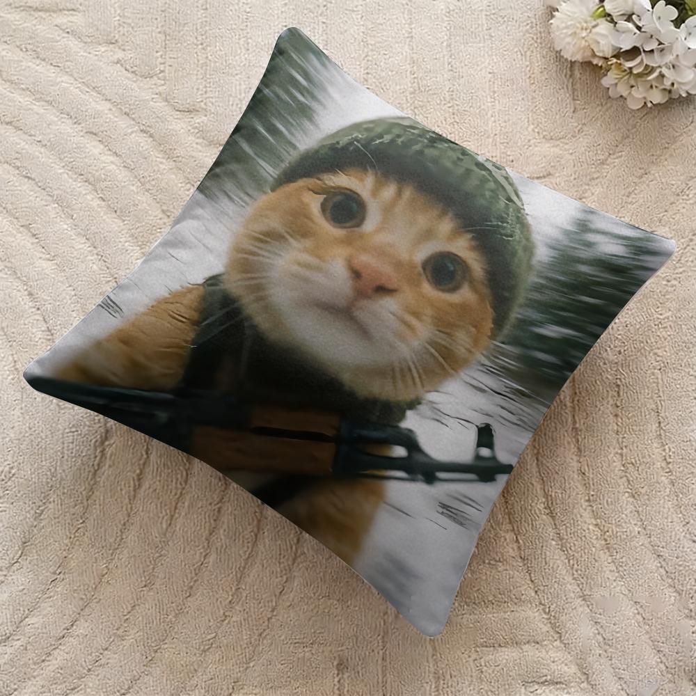 Собаки Кошки Милый Забавный Подарок Наволочка Шелковистый Короткий Плюш Невидимая Молния Пылезащитный Чехол для Подушки на Диван Для Домашнего Декора