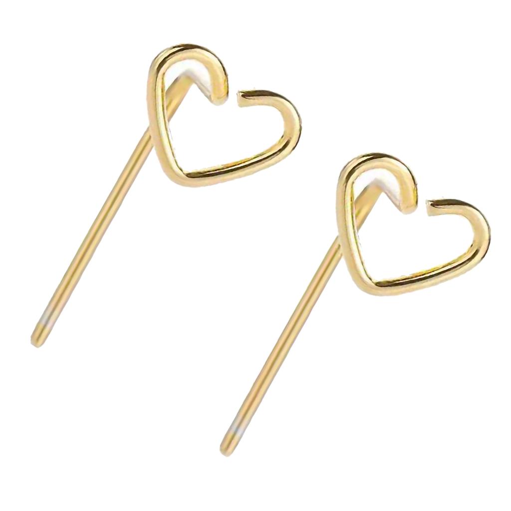 Серьги-пусеты в форме сердца Блестящие Стильные Изысканный дизайн Сплав Модные серьги-пусеты для повседневной носки Вечеринка Золото