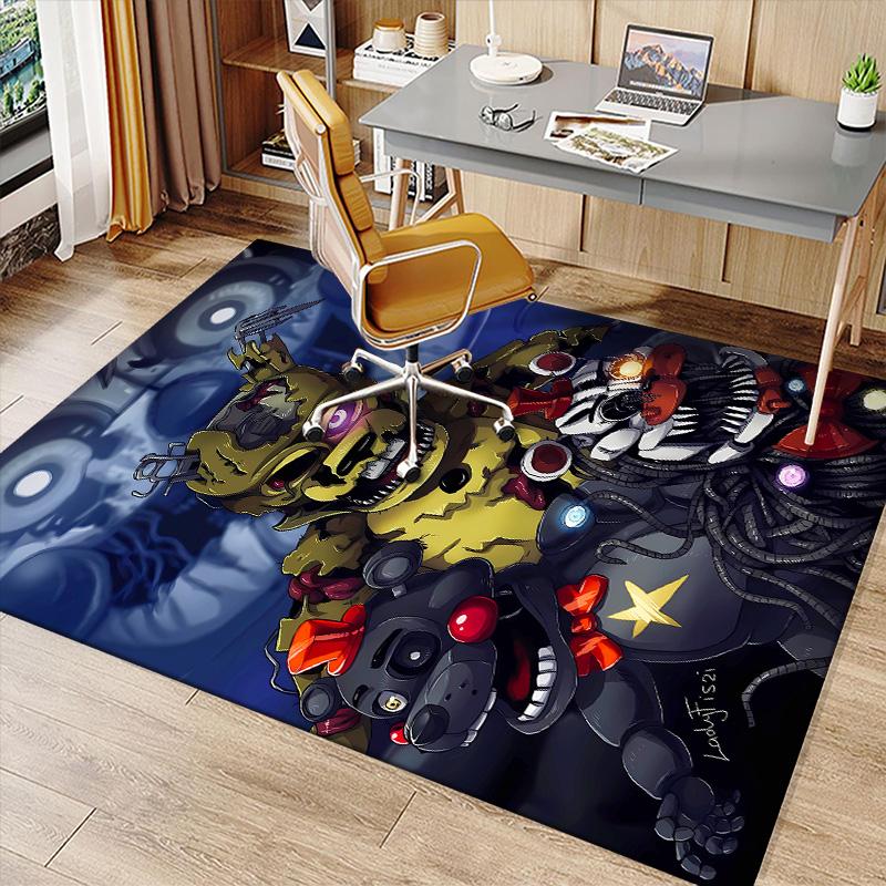 Five Nights at Freddy's Printed Absorbent Washable Carpet, Non-Slip Bathroom Mats, Kitchen Rugs, Yoga Mat,Living Room Entrance, Camping Picnic Rugs