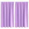 Blackout Curtains with Rings 2 pcs Purple 140 x 140 cm