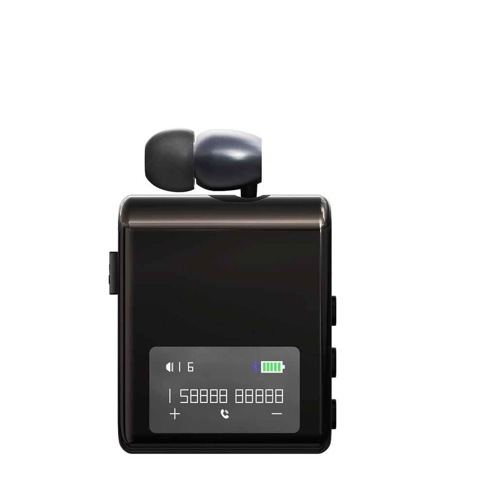 K89/K75 Lavalier Business Bluetooth 5.4 беспроводная гарнитура разговор/музыка 20H ЖК-цифровой дисплей HIFI наушники с микрофоном шумоподавление