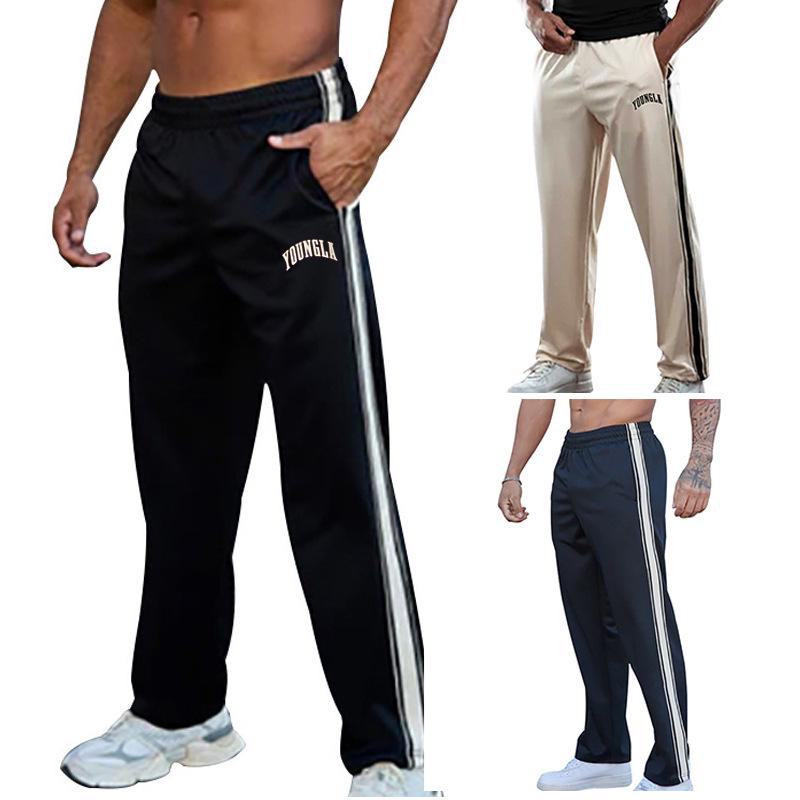 Мужские повседневные прямые спортивные брюки в американском стиле на весну и осень