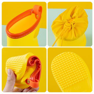 Новые легкие детские резиновые сапоги трехмерные мультяшные для мальчиков и девочек средней длины водонепроницаемая нескользящая удобная дождевая обувь