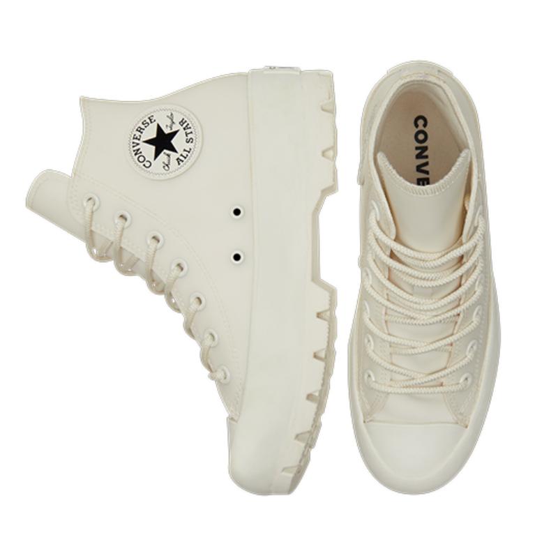 Converse Lugged Canvas Comfortable Everyday Non-Slip Abrasion Resistant High Top Lifestyle Casual Shoes Women's Beige