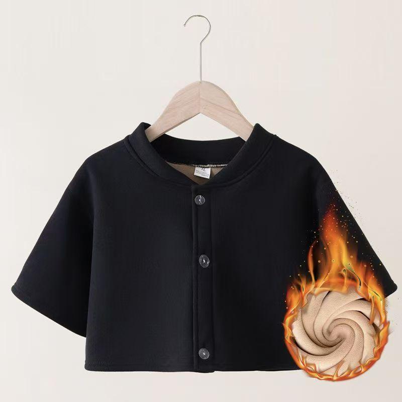 Бархатный кардиган для беременных: Защита плеч и талии, Короткий рукав, Теплая пижама для осени и зимы