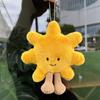 Cute Sun Flower Plush Toy Keychains Smile Yellow Pendant Bag Accessories Keyring Bag Key Chain