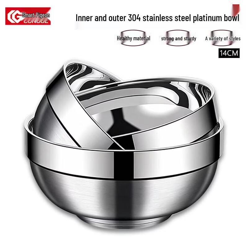 Congge 304 Stainless Steel Double-Walled Thermal Insulated Bowl