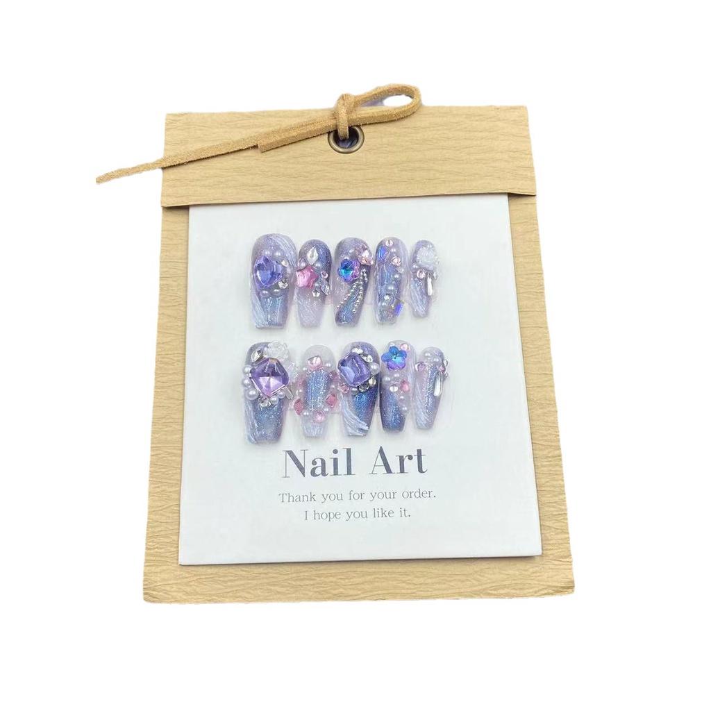 Dream 3d Curtain Jewelry Pure Handmade Nail Wearing False Nail Patch Beauty Nail