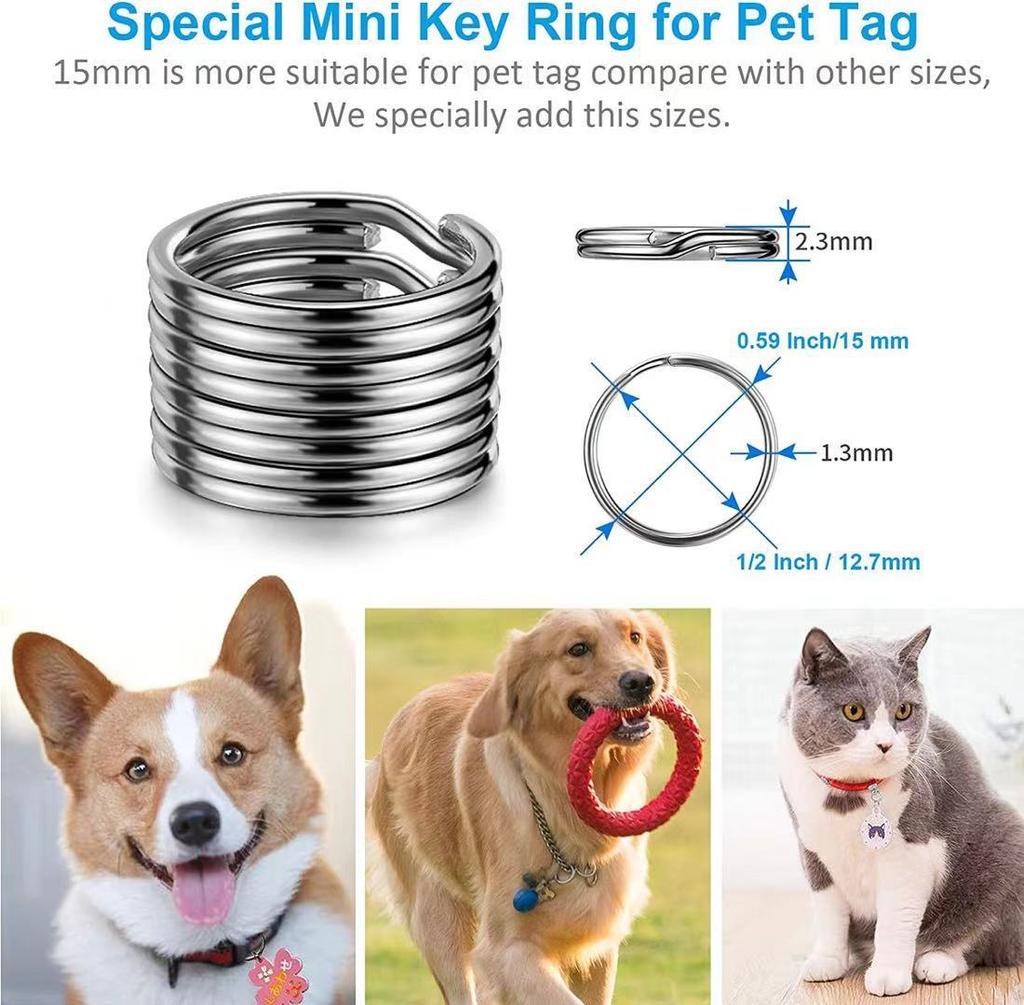 10/20Pcs Silver Plated Metal Keychain Ring Split Ring Keyfob Key Holder Rings Women Men DIY Key Ring Accessories Wholesale