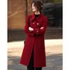 Sishui Nianhua Women's Elegant Mid-Length Wool Coat