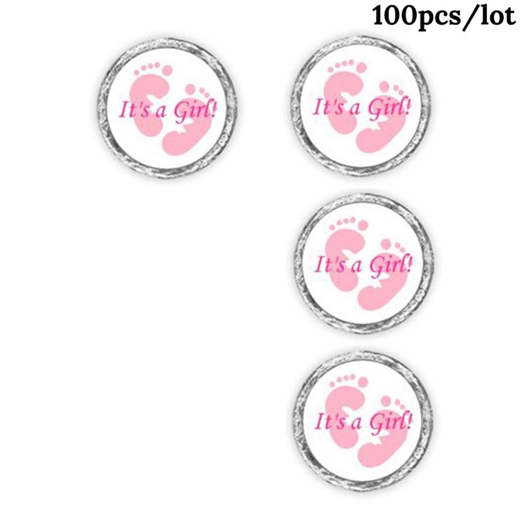 100 наклеек 3x3 см для мальчиков и девочек, самоклеящиеся наклейки, этикетки, украшения для коробок с конфетами, наклейки для подарочных пакетов