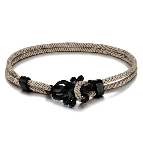 Цветной Миланский Шнур Регулируемый Браслет на Руку Черный Осьминог Многослойный Браслет Пляжный Стиль Отпускной Стиль