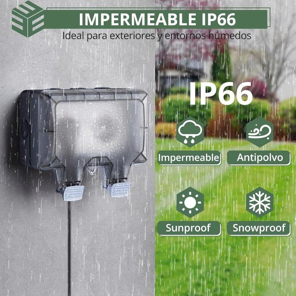 Dust Proof Electrical Outlet UK Plug Outdoor Switched Power Socket Outside Installation