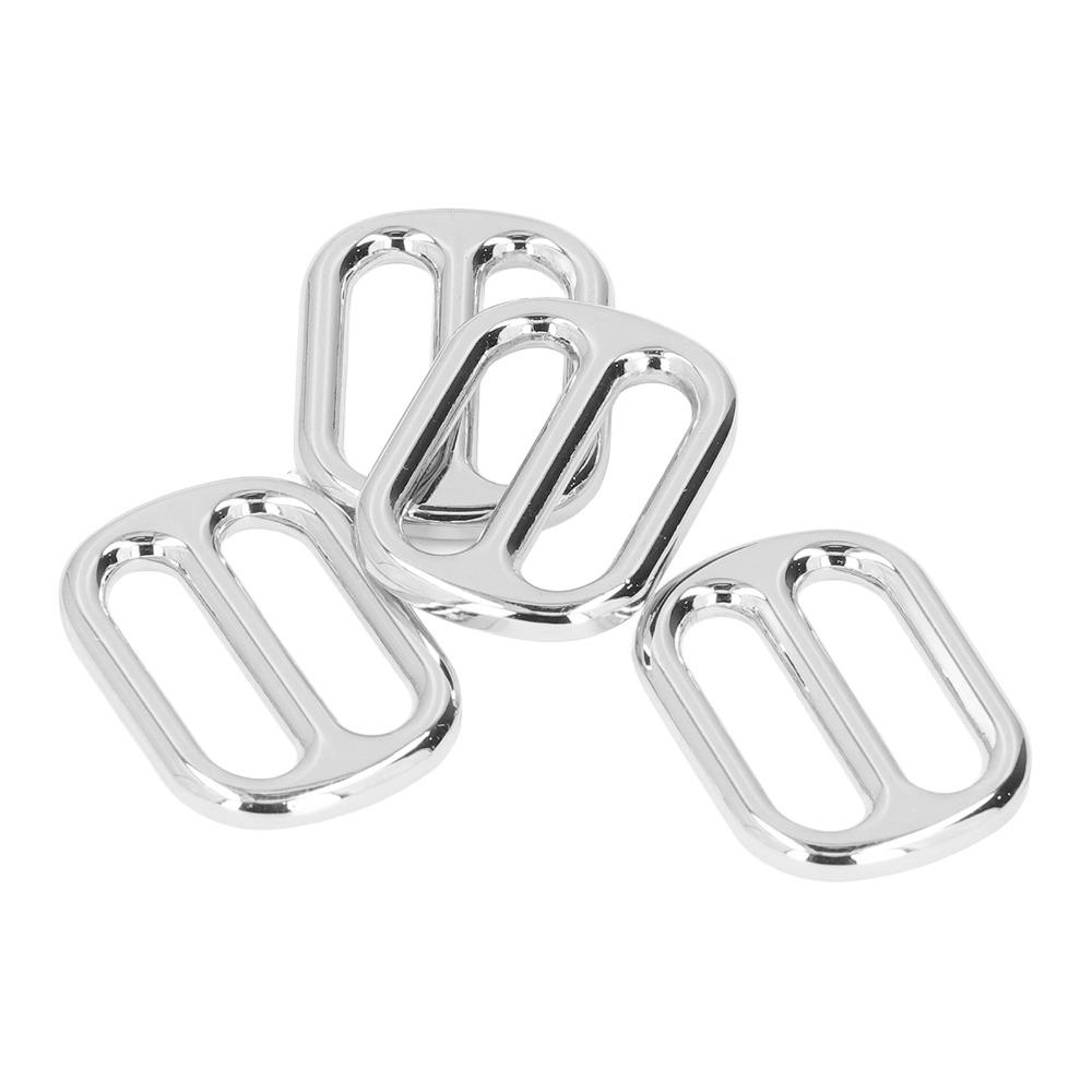 10PCS Zinc Alloy Strap Keeper Buckle Flat Shape Belt Slide Buckle Clothing Accessories