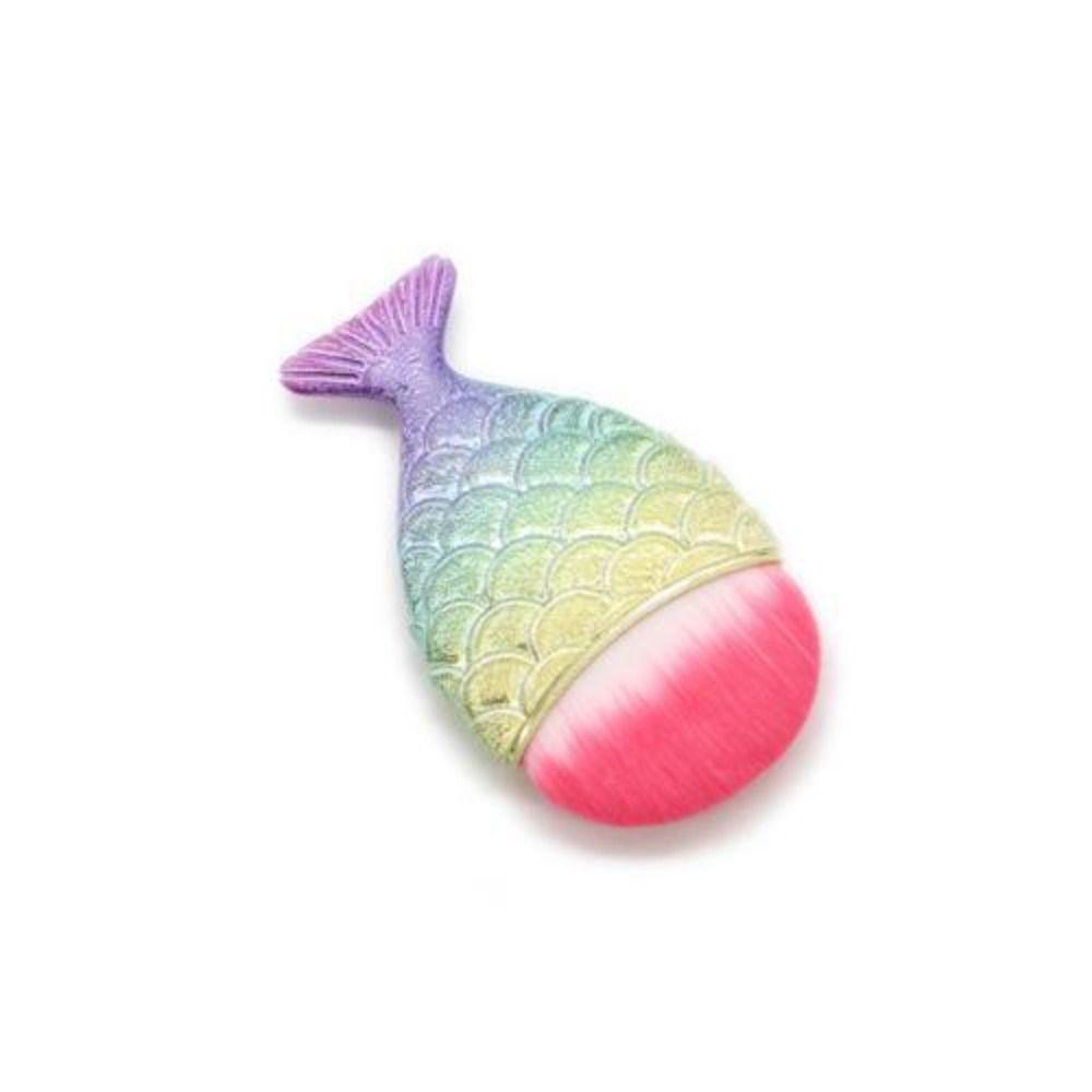 Кисть для макияжа в виде хвоста русалки, кисти для пудры, новая кисть в виде хвоста рыбы, маникюрный инструмент