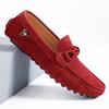 Британский стиль модные красные туфли для банкета высокого класса мужские лоферы для езды на работу и обратно для мужчин нескользящая обувь