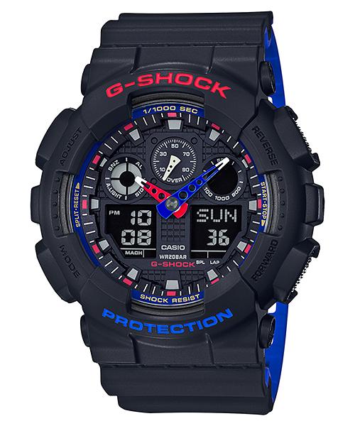 Casio Мужские часы G-SHOCK из смолы, водонепроницаемые 200 м, цифровые, ударопрочные, кварцевые, GA-100LT-1A