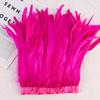 25-30cm Natural Rooster Feather Trim 1/2/5/10 Meter Fringe Ribbon for Carnival Costume Dress Sewing Party Decoration